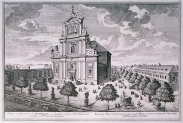 Vista de la iglesia y monasterio de Santa Teresa, Viena